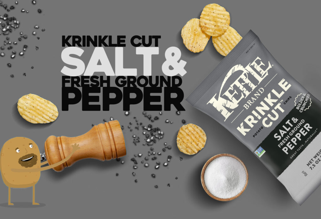 Krinkle Cut Salt Fresh Ground Pepper Kettle Brand